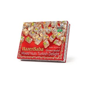 Hazer Baba Mixed Turkish Delight with Nuts and Coconut Powder
