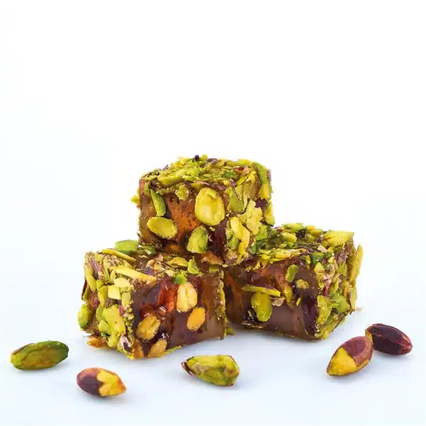 Honey Pistachio Turkish Delight Coated with File Pistachio