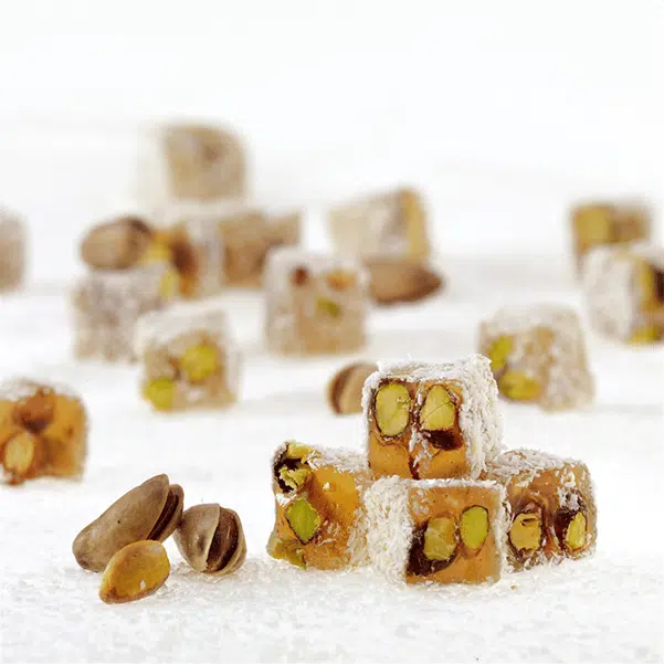 Coconut Double Roasted Pistachio Mini Turkish Delight