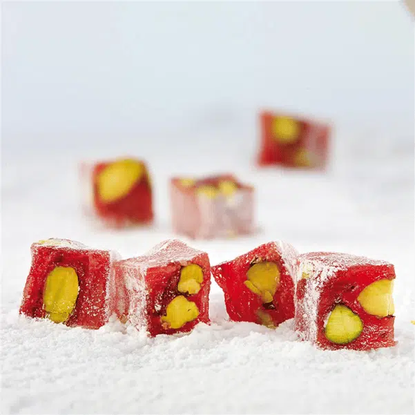 Pomegranate Flavored Pistachio Mini Turkish Delight