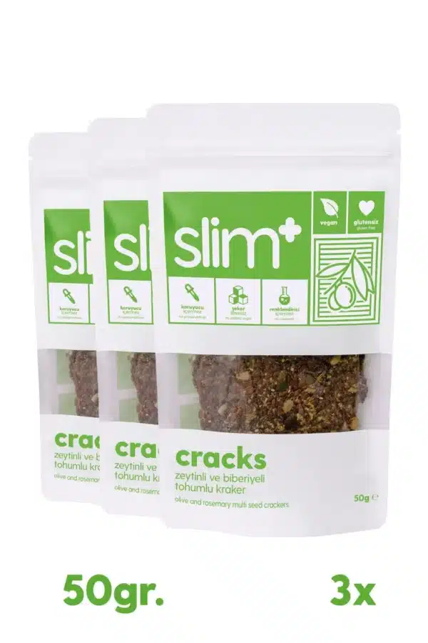 3 Pack Olive Rosemary Gluten Free Vegan Seed Cracker Cracks 50gr