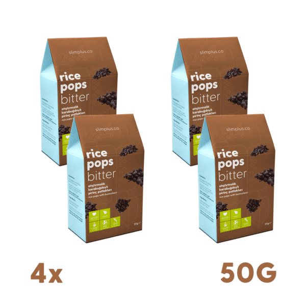 4 Pack Gluten Free Vegan Buckwheat Dark Chocolate Rice Pops 50G