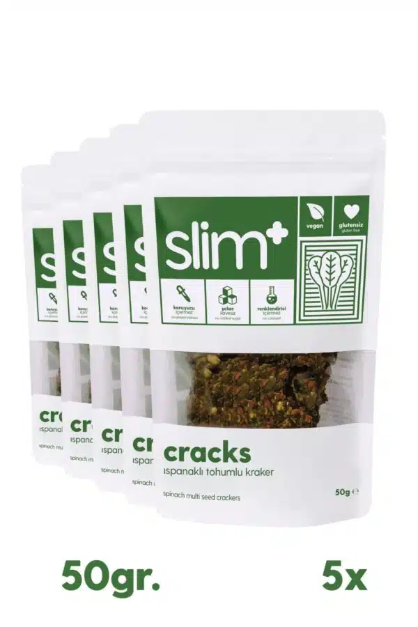 3 Pack Spinach Gluten Free Vegan Seed Cracker Cracks 50gr