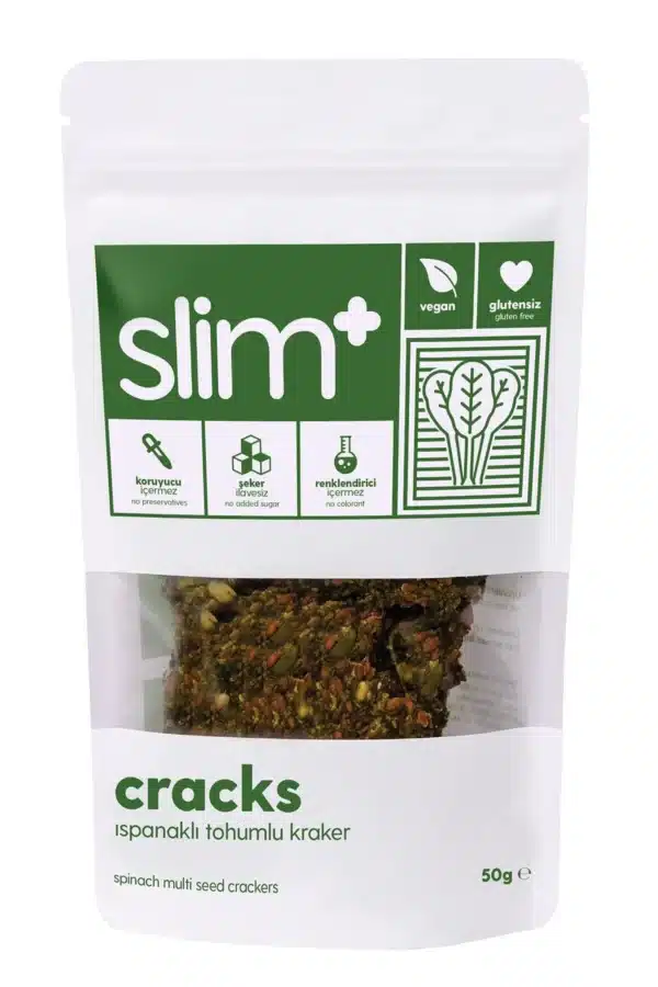 Gluten Free Vegan Spinach Seed Cracker Cracks 50gr