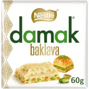 Nestle Damak Baklava White Chocolate Bar with Pistachio,