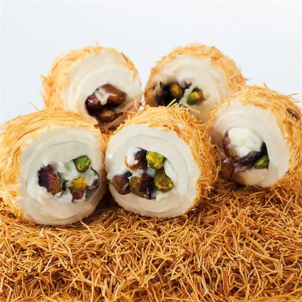 Sultan Kadayıf Turkish Delight with Buffalo Cream and Pistachio
