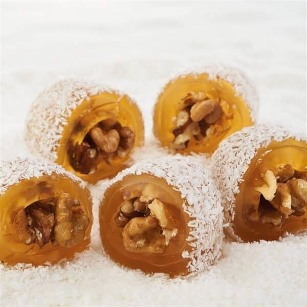 Wrapped Turkish Delight with Walnuts