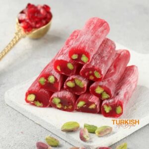 Pomegranate Pistachio Rope Turkish Delight