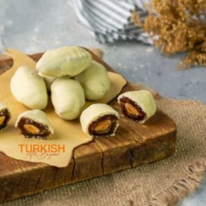 White Chocolate-Covered Almond Dates